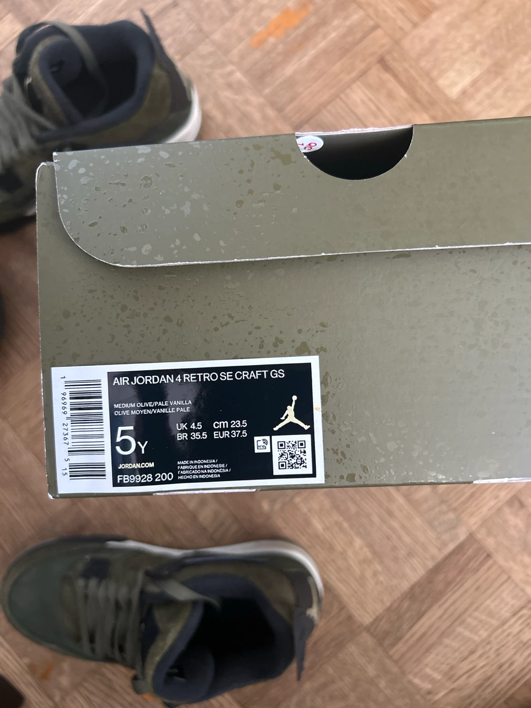 Air Jordan 4 Retro SE Craft GS "Medium Olive" - photo 3