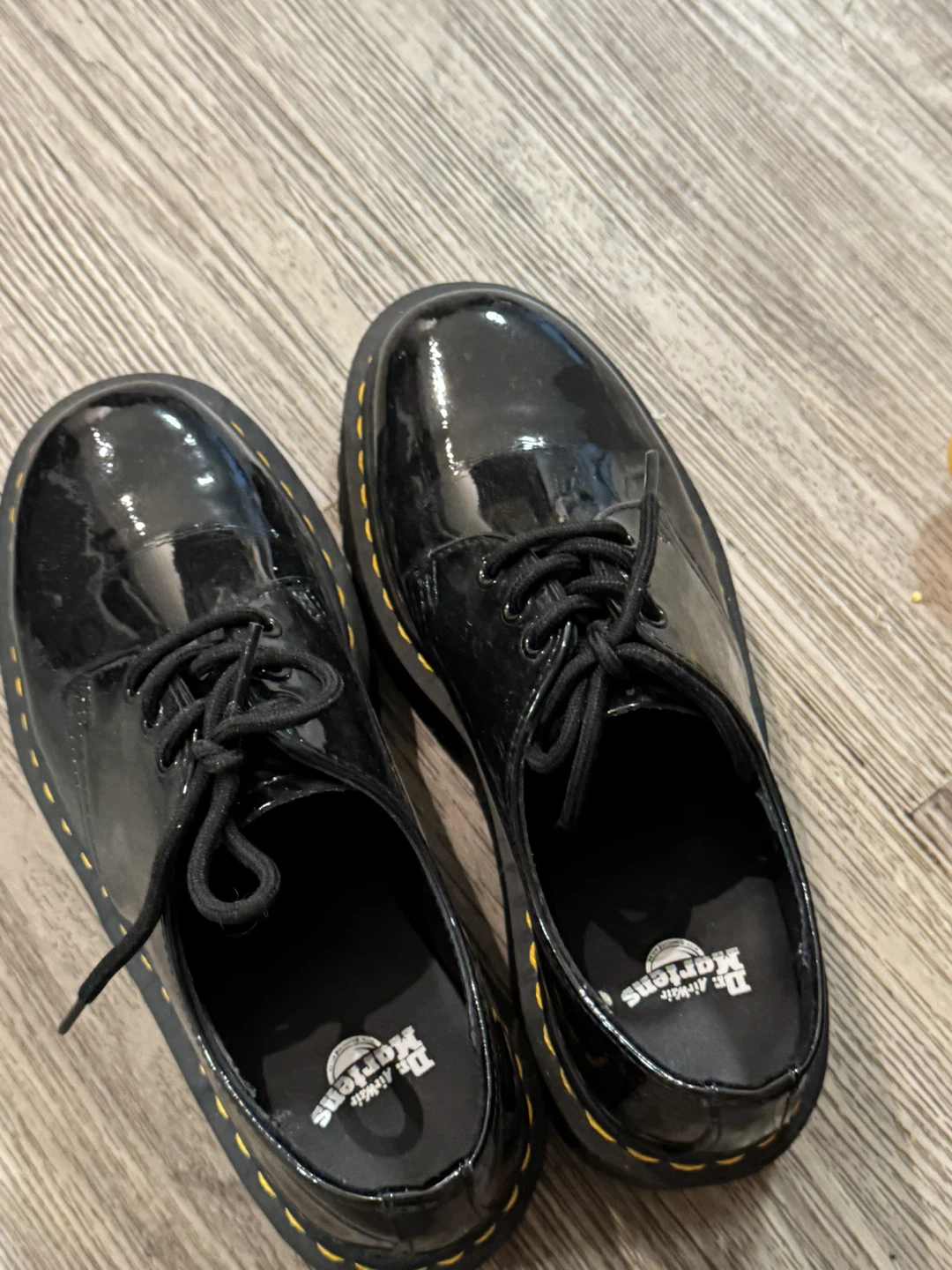 Dr. Martens Black Patent Leather Lace-Up Shoes