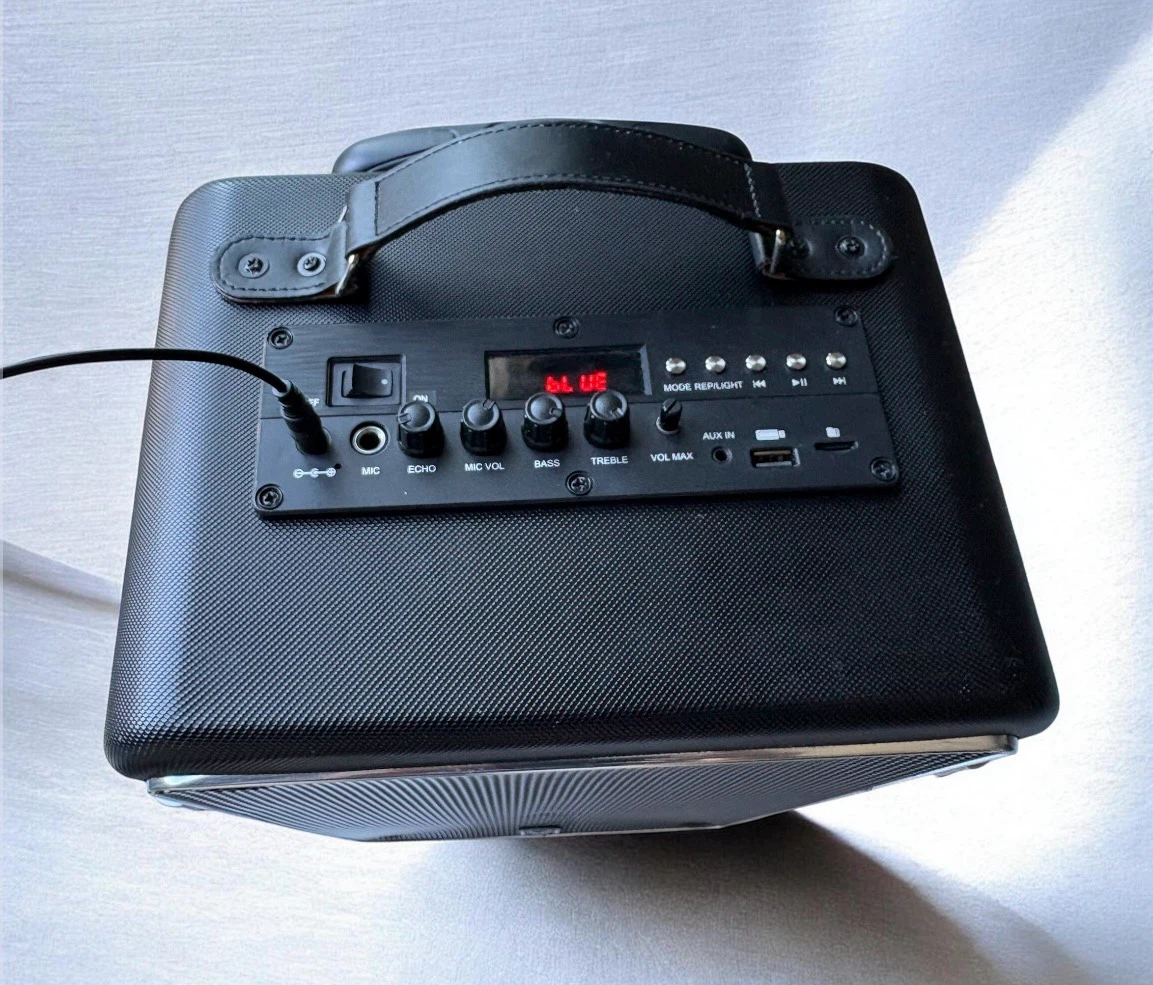 Portable Bluetooth Trolley Speaker with LED Lights guc - photo 3