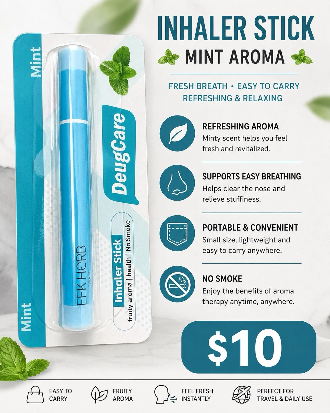 DeugCare Inhaler Stick - Mint Aroma