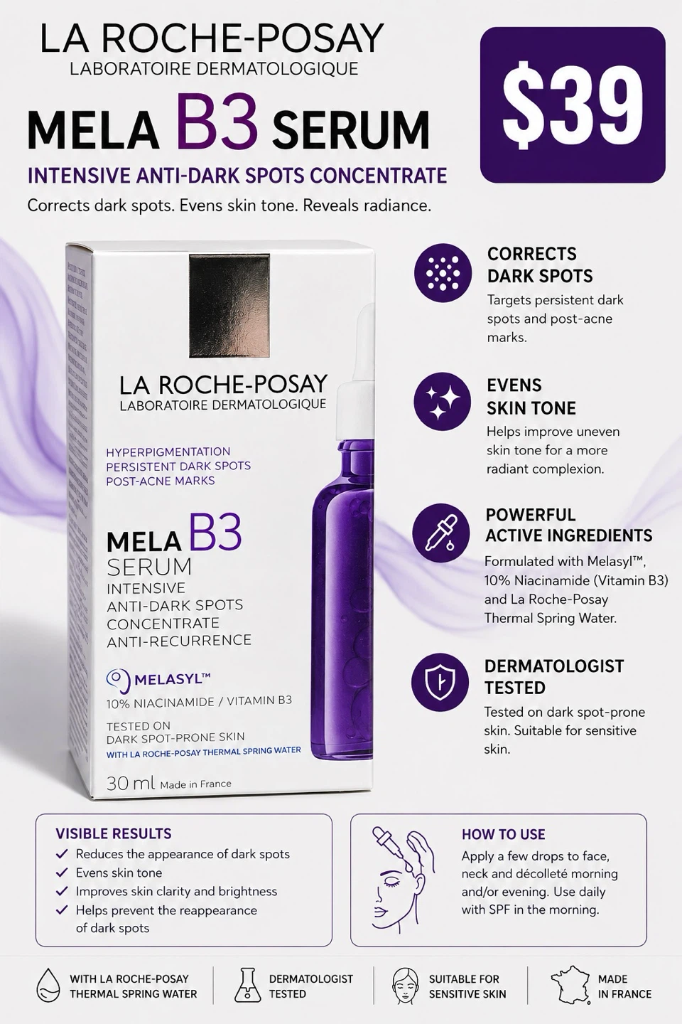 La Roche-Posay Mela B3 Serum for Dark Spots