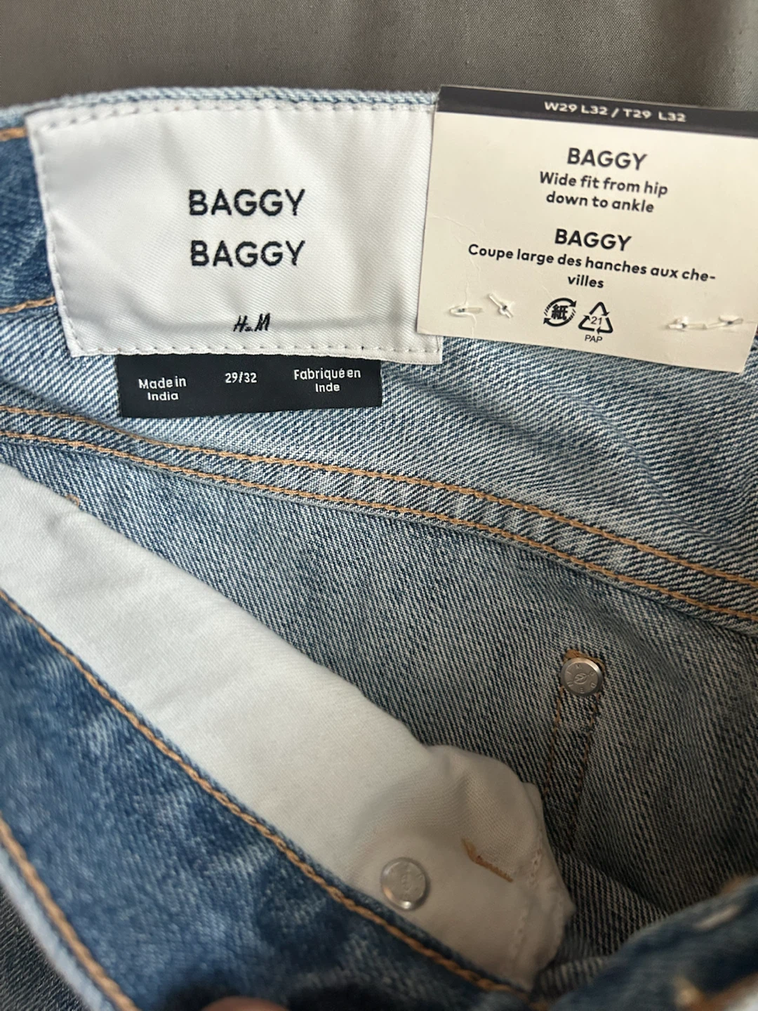 H&M Baggy Wide Fit Jeans W29 L32 - photo 3