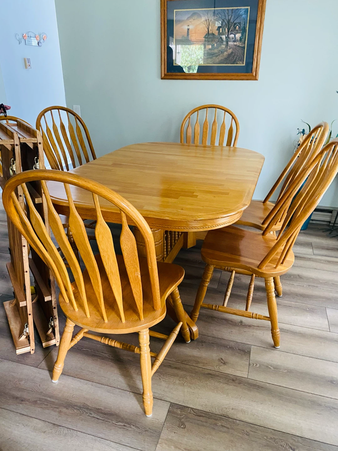 Wooden Dining Table and Chairs Set