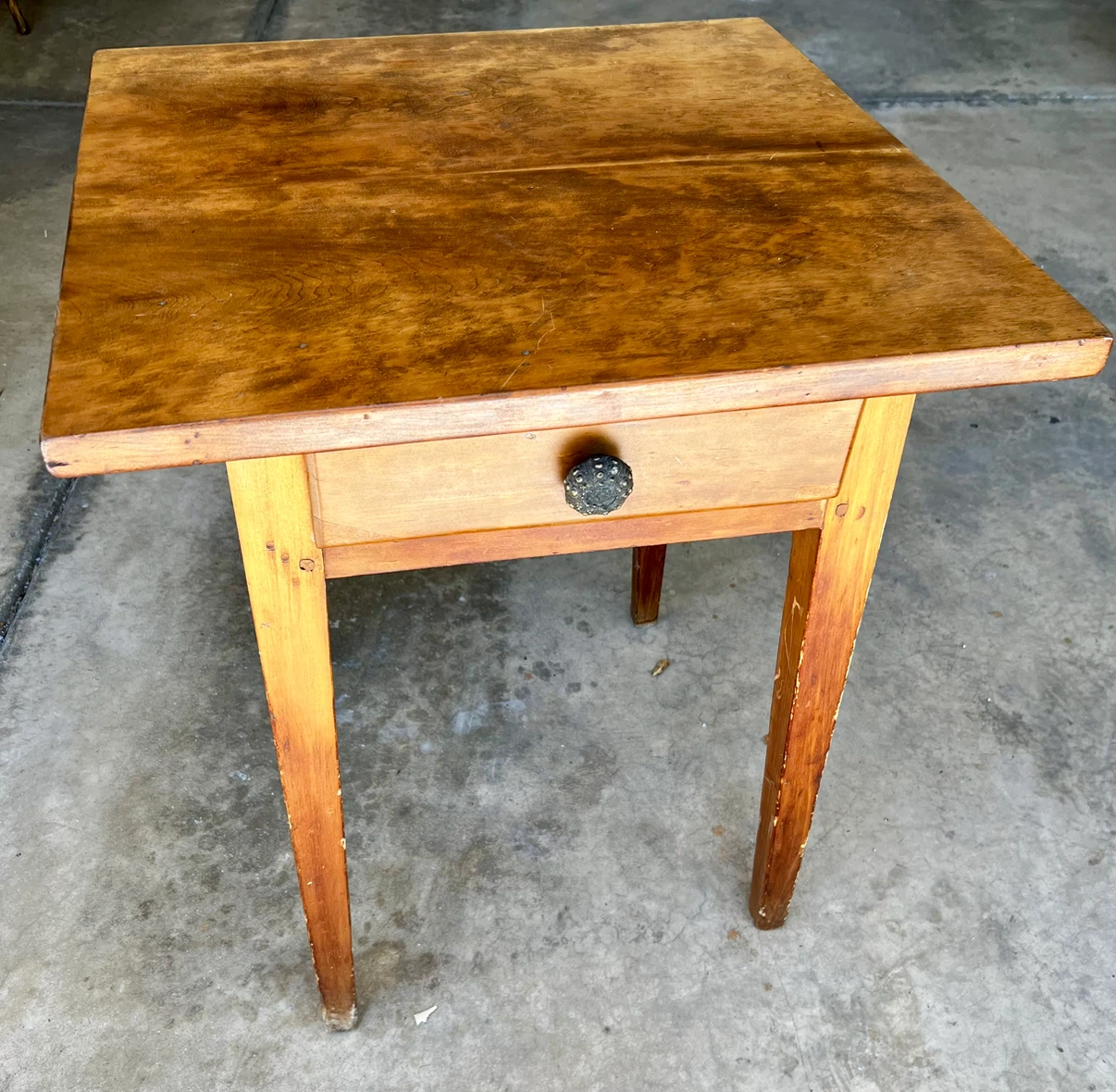 19th-century Early American Primitive Side Table