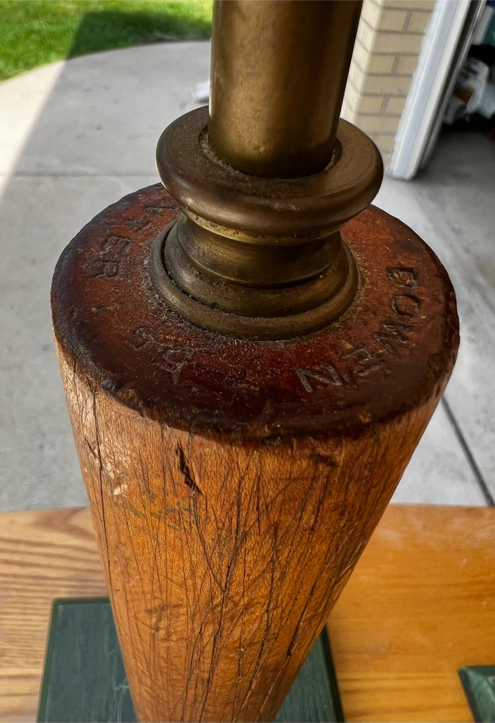 Pair of Sawbridge Studios Artisan Upcycled Wooden Lamps - photo 2