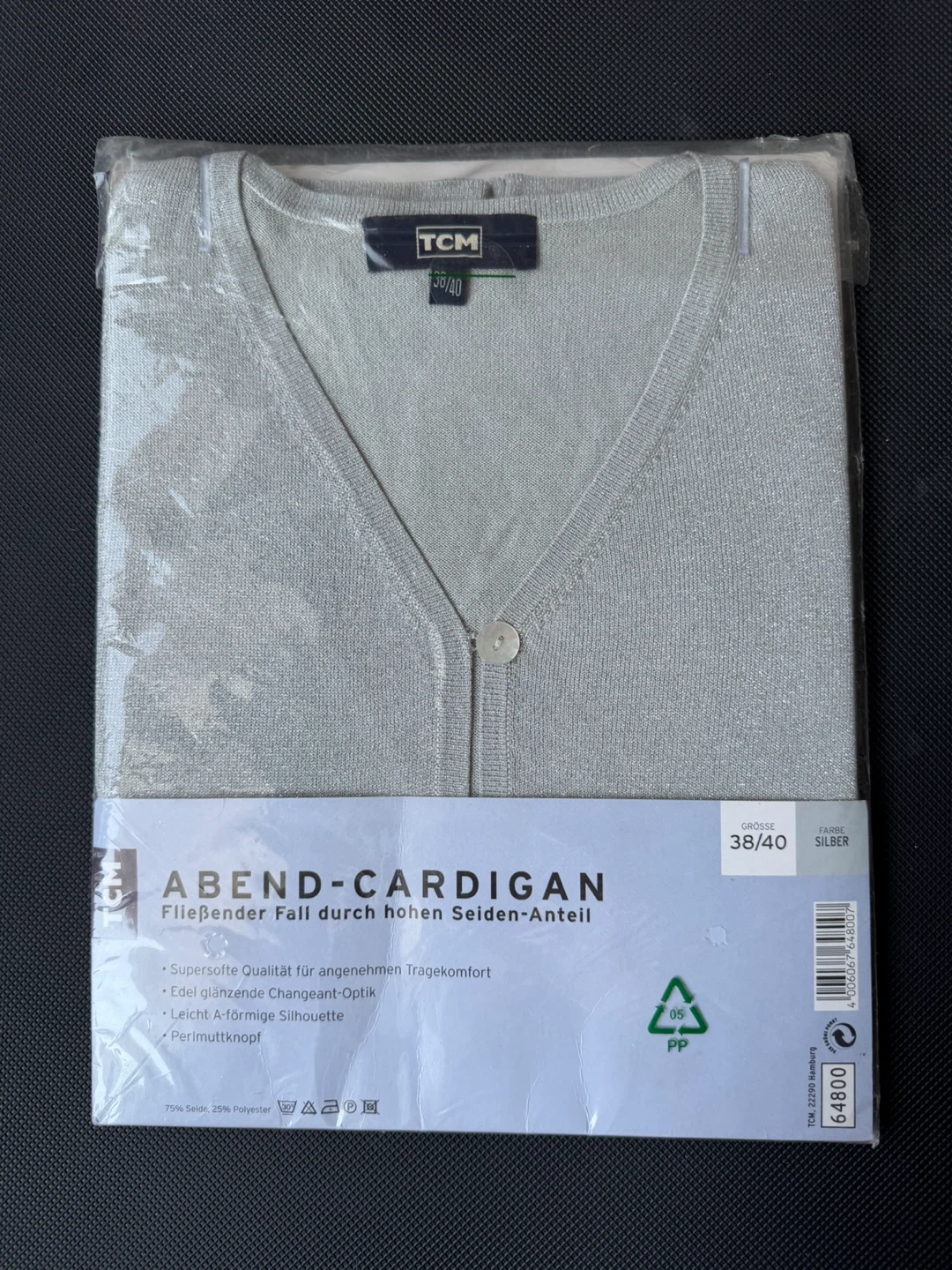 TCM Abend-Cardigan Silver Size 38/40 - photo 2
