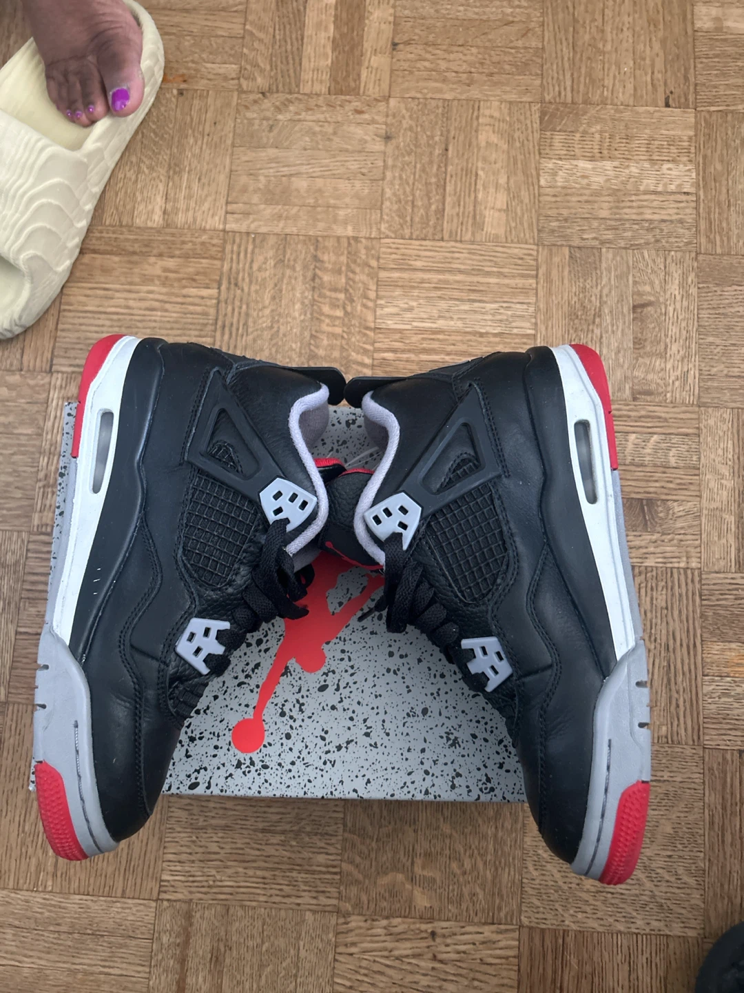 Air Jordan 4 Retro (GS) Black Cement - photo 2