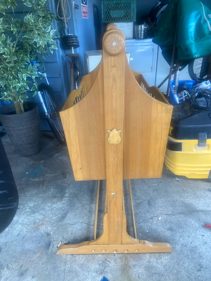 Vintage Wooden Baby Cradle - photo 4