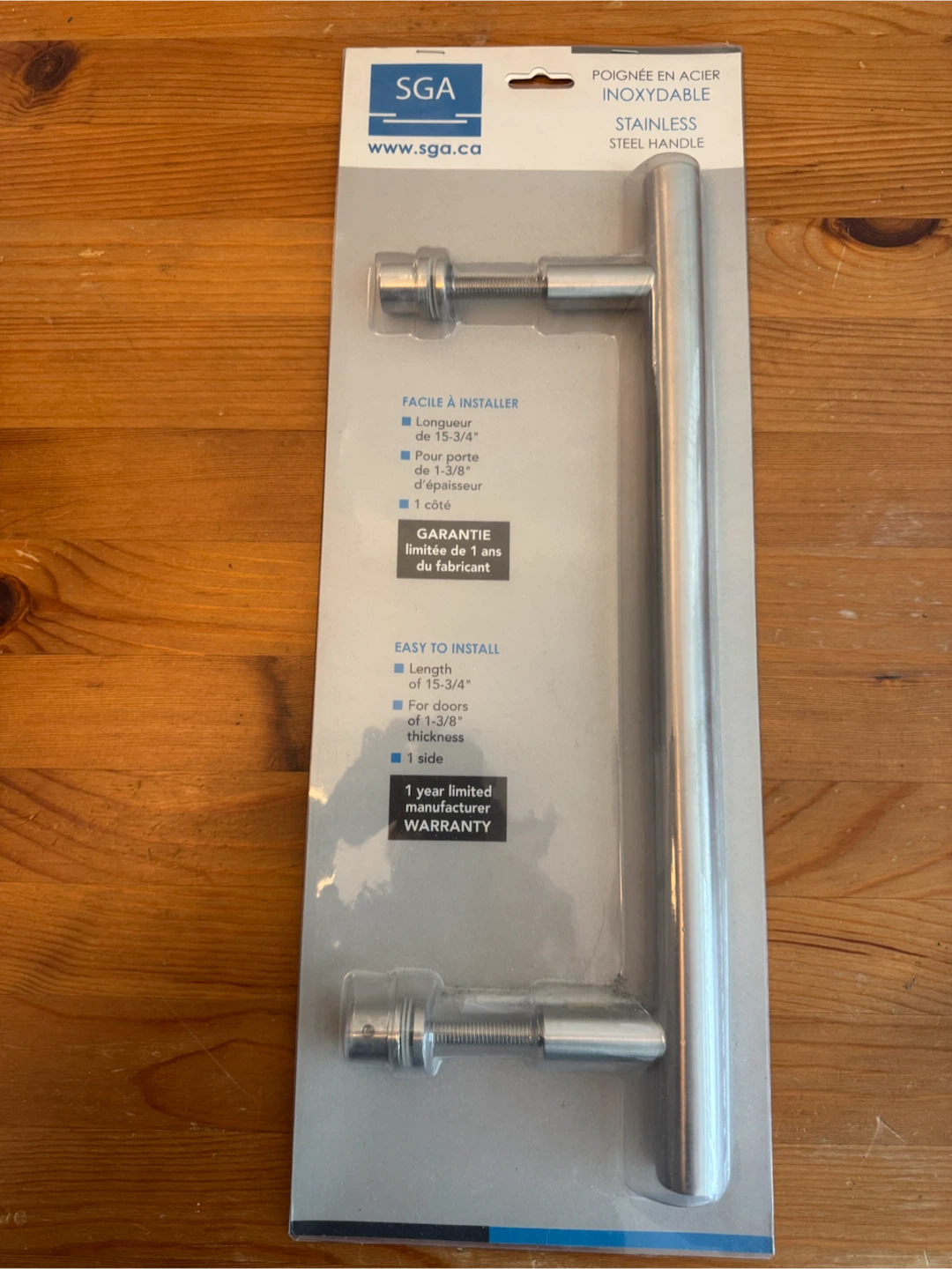 SGA Stainless Steel Handle 15-3/4" Length