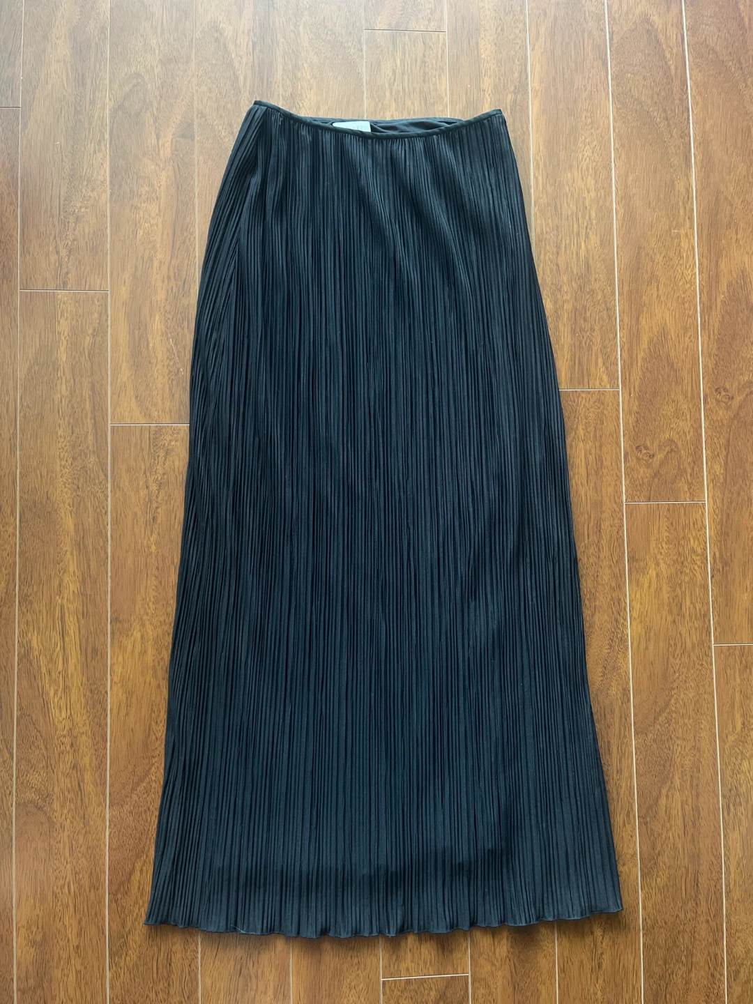 MESHki Black Pleated Maxi Skirt Size S