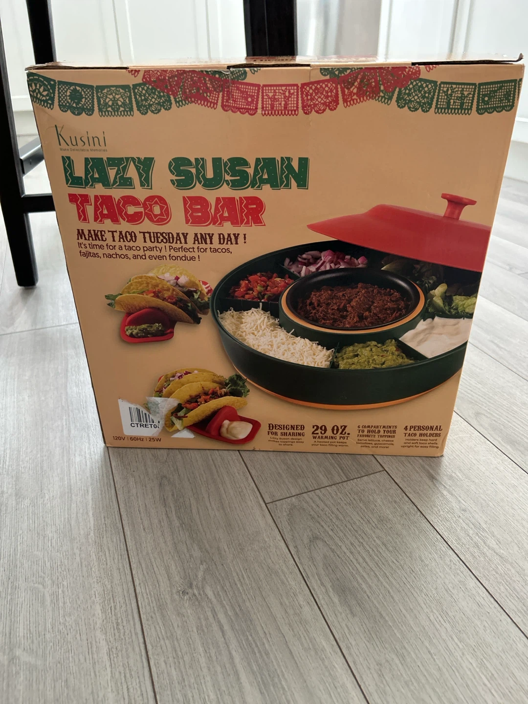 NEW ! Kusini Lazy Susan Taco Bar Serving Set - photo 4