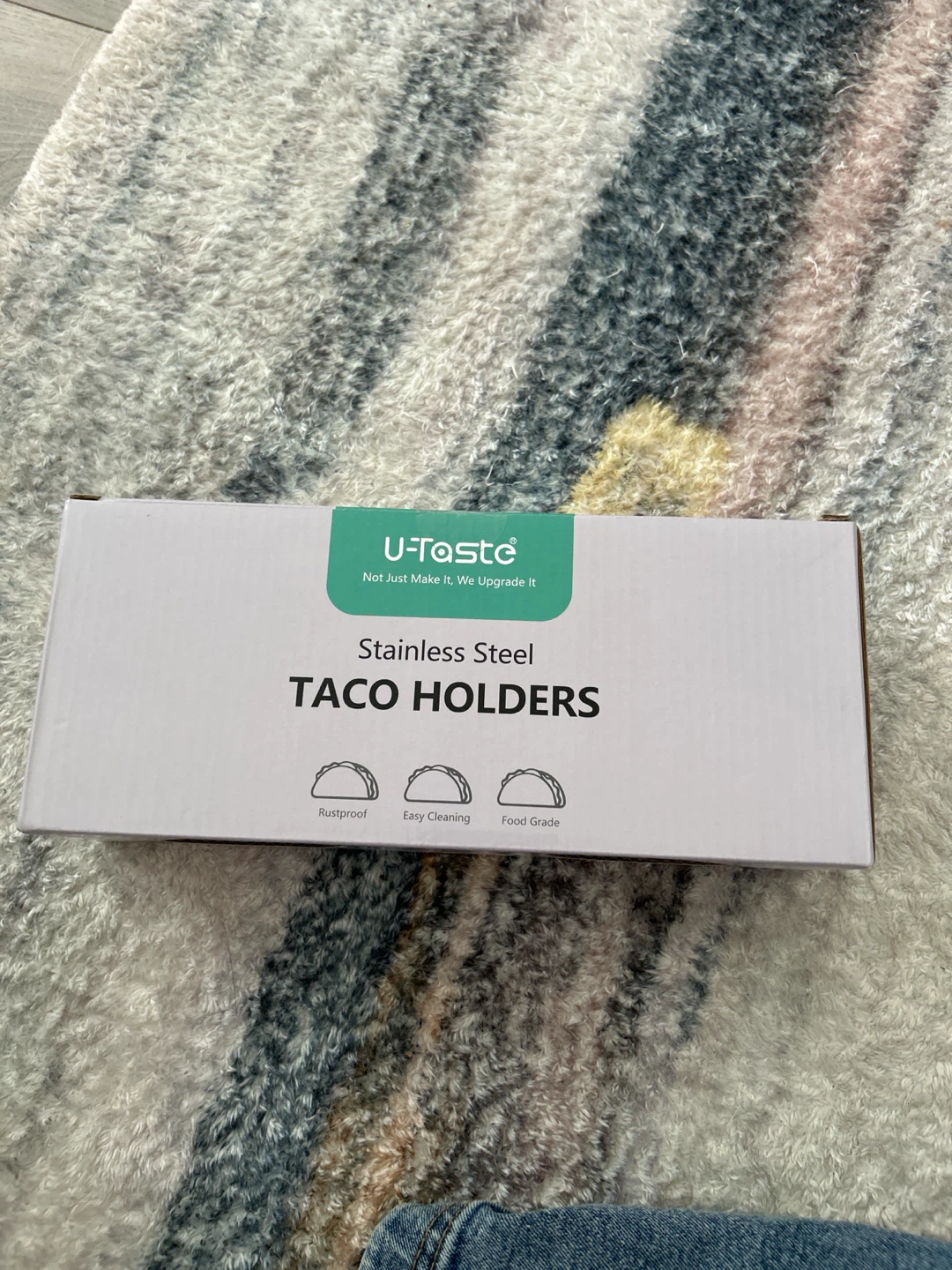 BNIB U-Taste Stainless Steel Taco Holders Set - photo 2