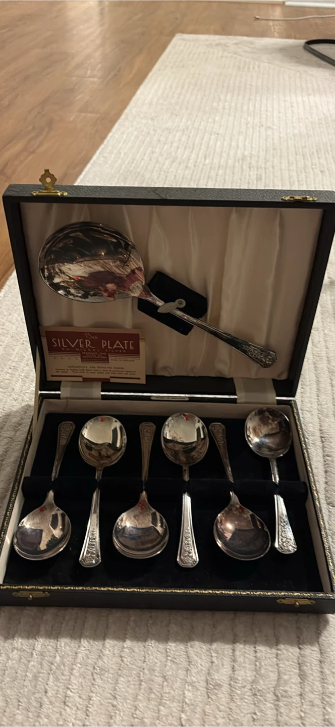 Silver Plate Serving Spoons Set