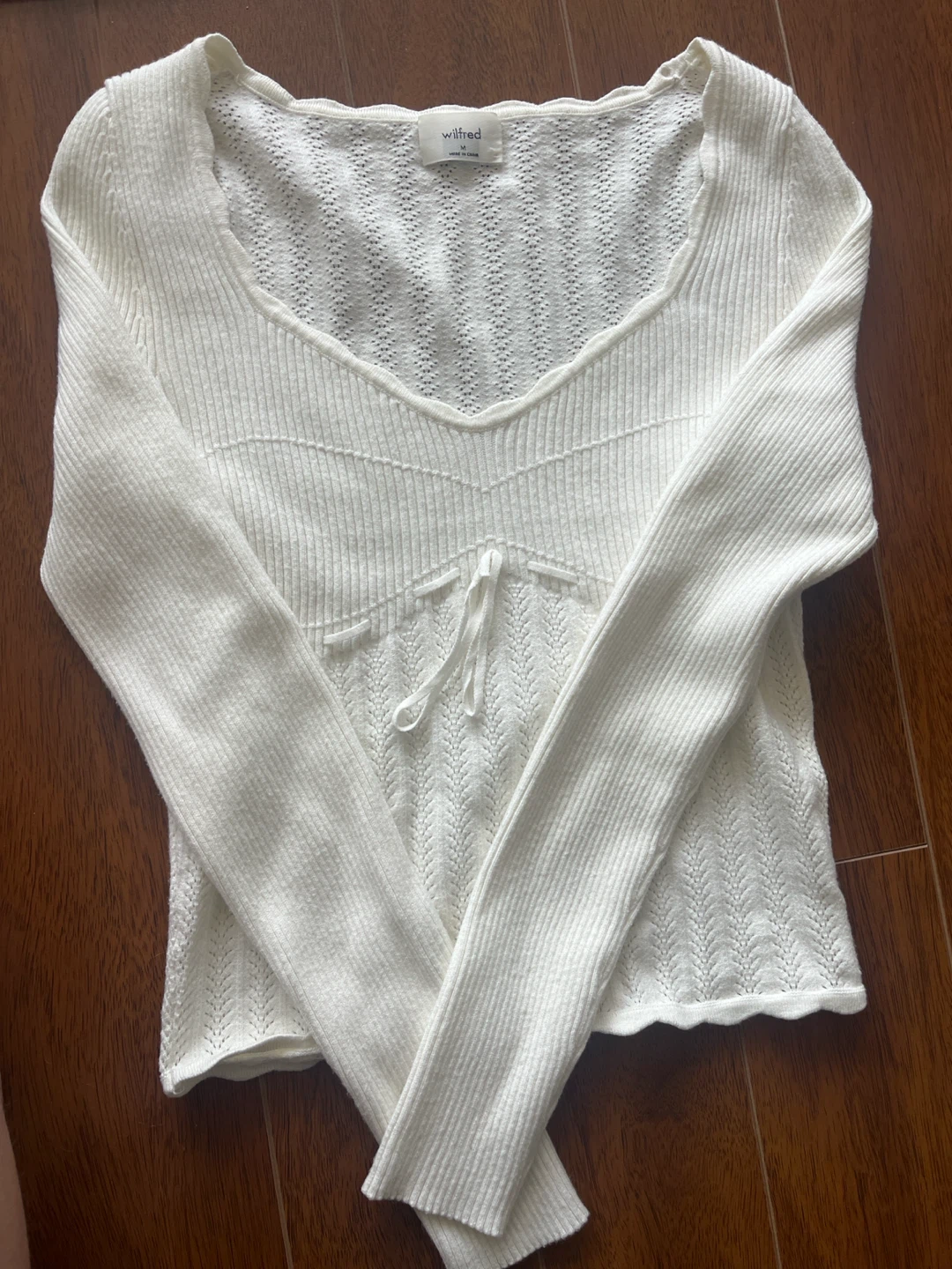 Wilfred White Knit Sweater