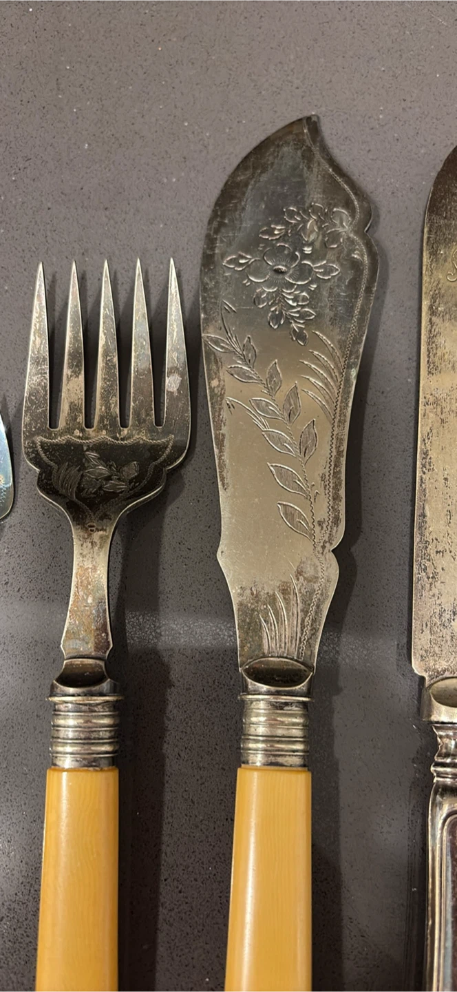 Vintage silver plated Serving Utensils Set - photo 2