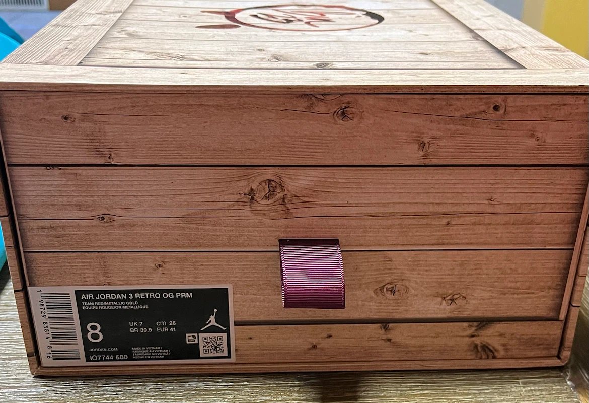 Air Jordan 3 Retro OG PRM Burgundy US Size 8 - photo 2