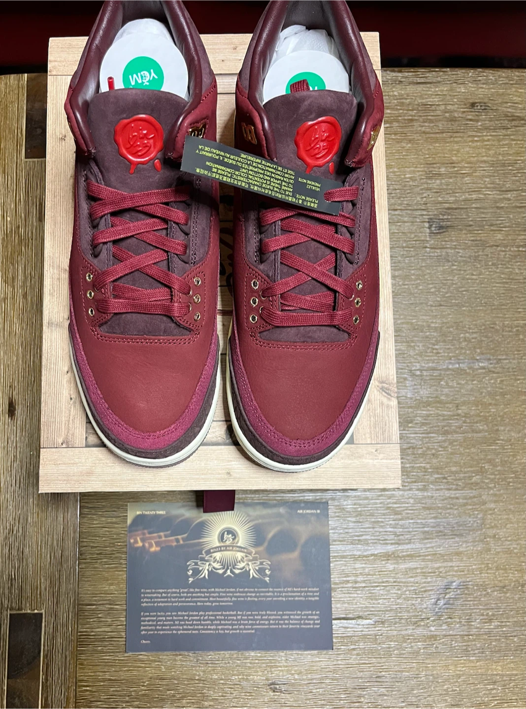 Air Jordan 3 Retro OG PRM Burgundy US Size 8 - photo 3