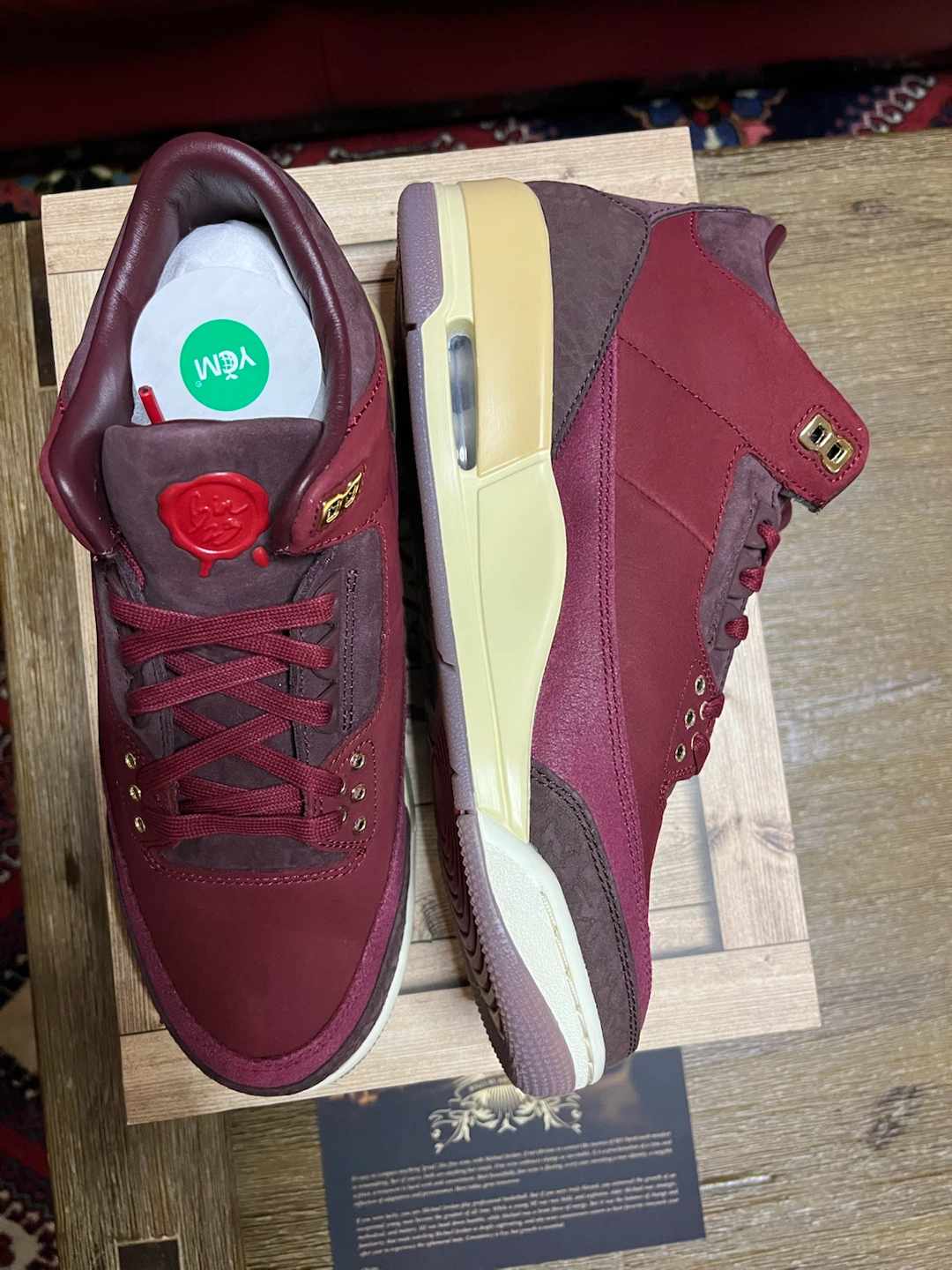 Air Jordan 3 Retro OG PRM Burgundy US Size 8 - photo 5