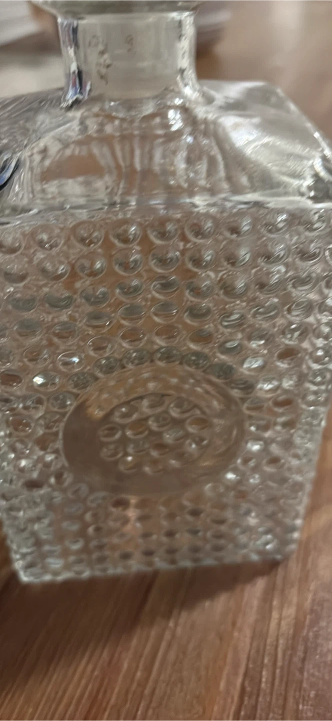 Clear Textured Glass Decanter with Stopper - photo 3
