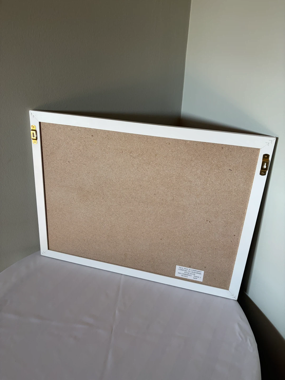 Pink Fabric Bulletin Board with White Frame - photo 4