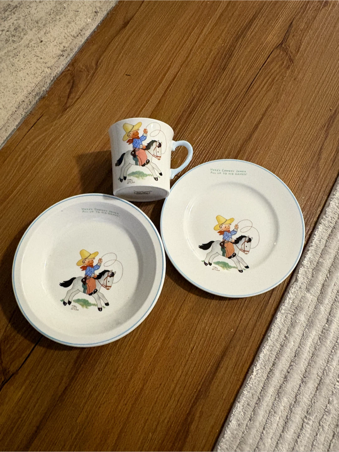 Mabel Lucie Attwell Cowboy James Mug and Plate Set