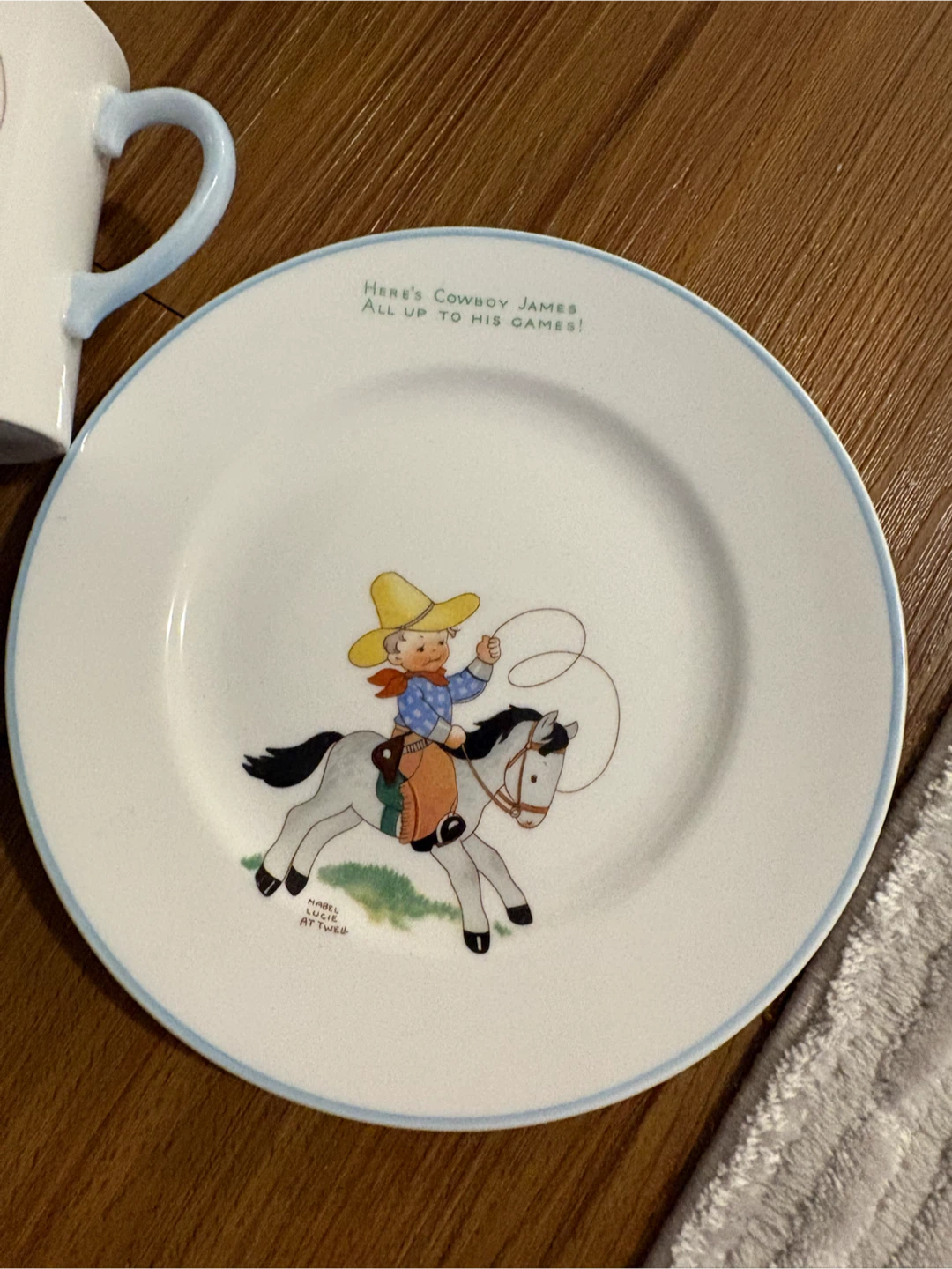 Mabel Lucie Attwell Cowboy James Mug and Plate Set - photo 2