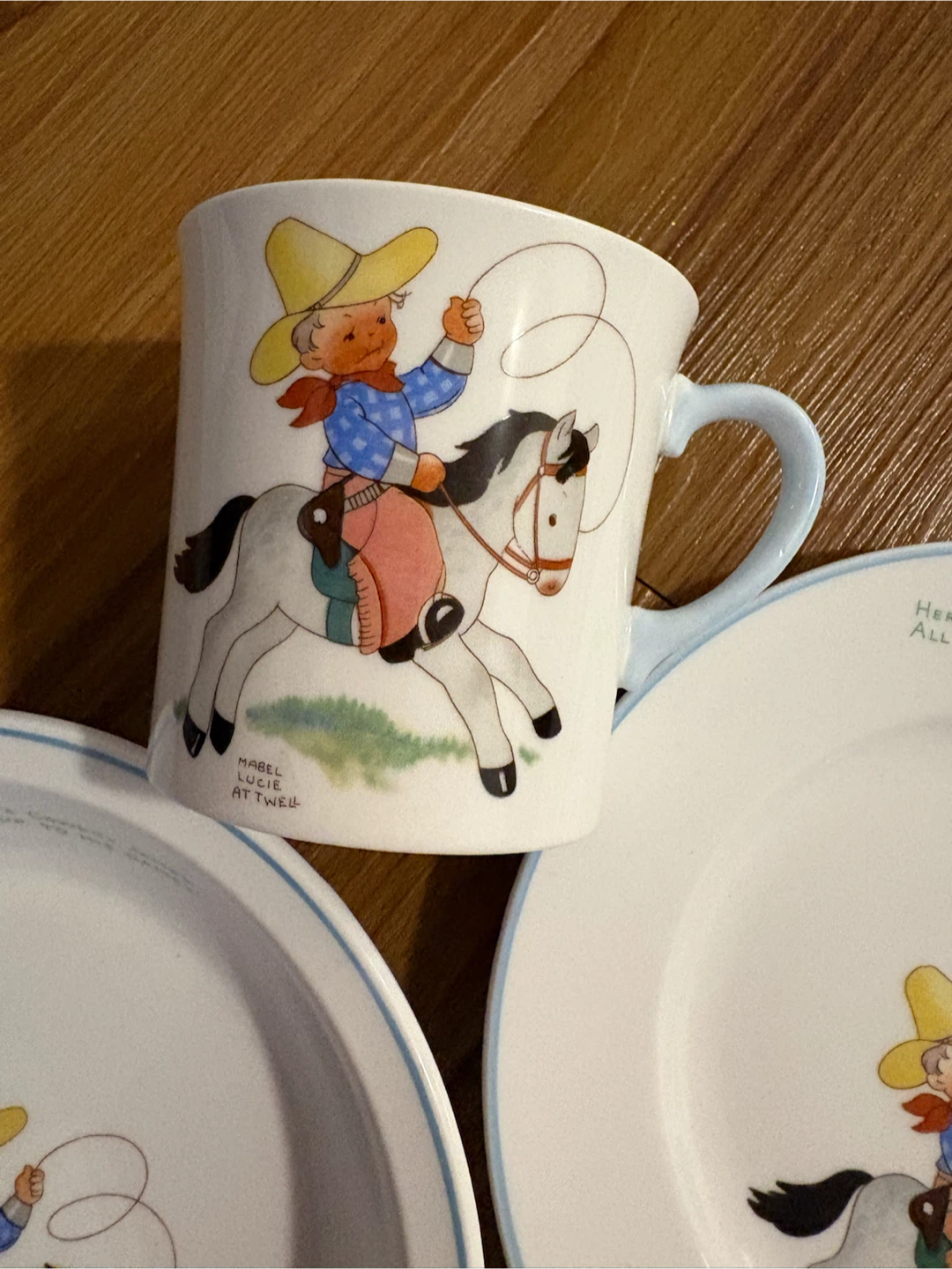 Mabel Lucie Attwell Cowboy James Mug and Plate Set - photo 3