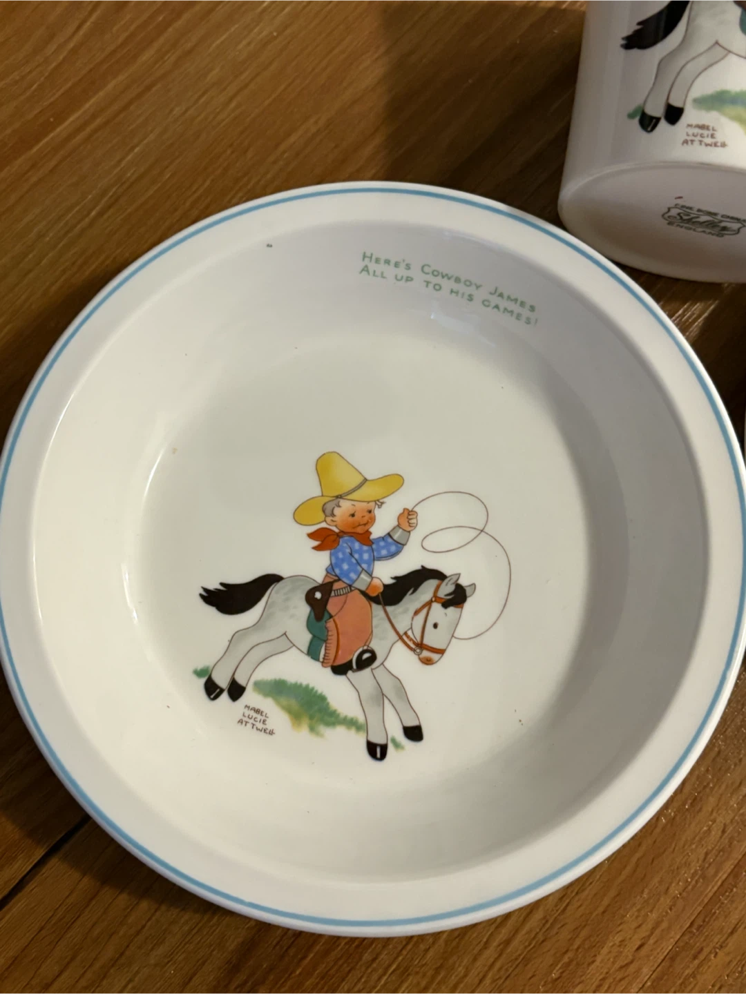 Mabel Lucie Attwell Cowboy James Mug and Plate Set - photo 4