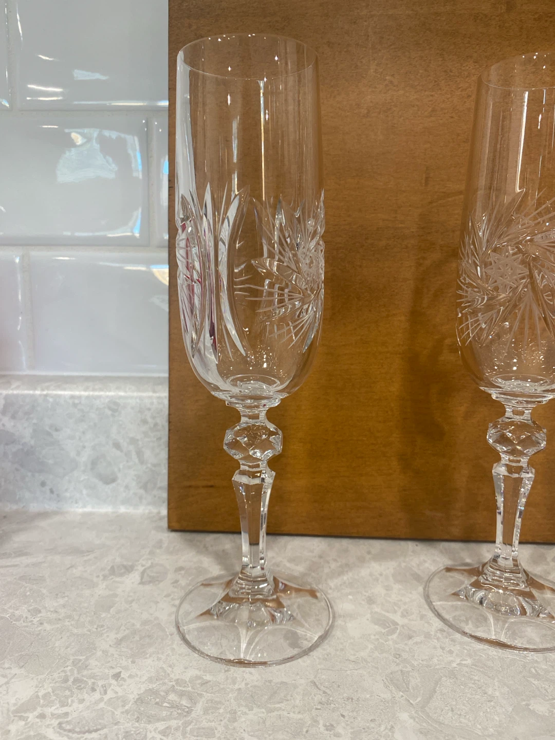 Set of 4 Crystal Champagne Flutes - photo 2