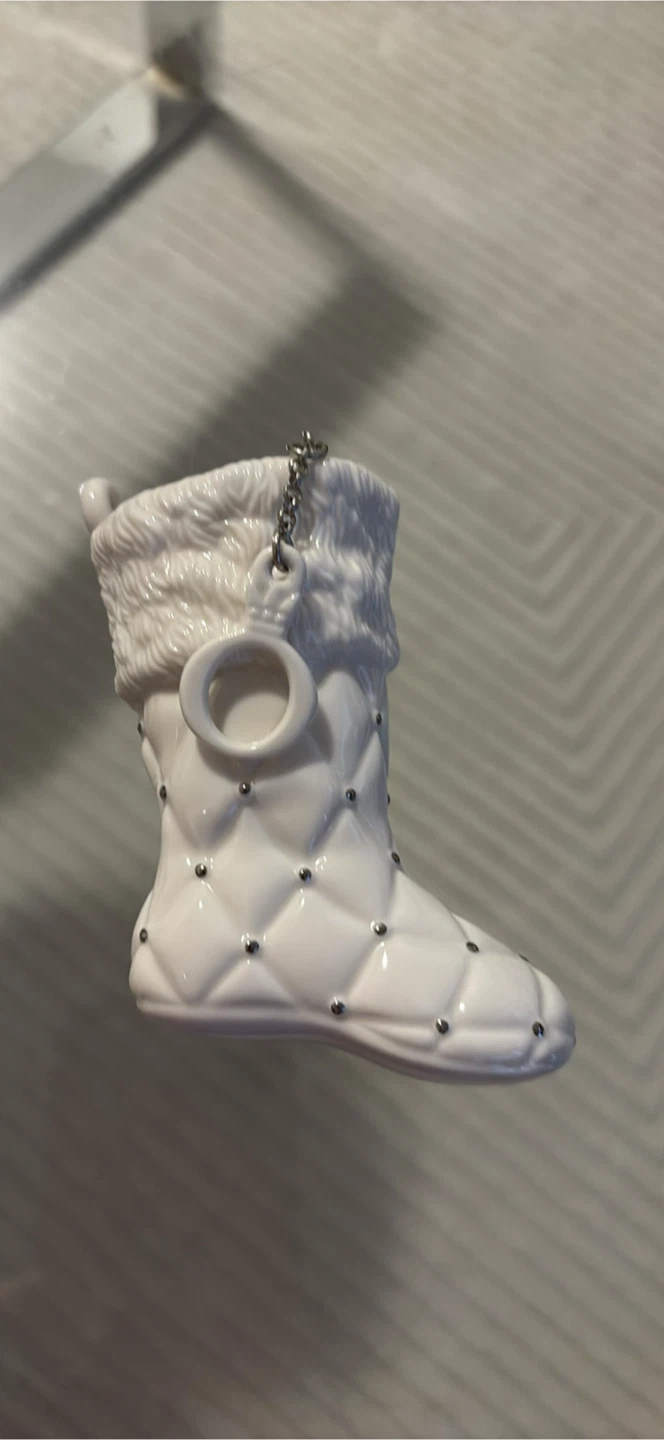 Pandora 2012 White Boot Ornament