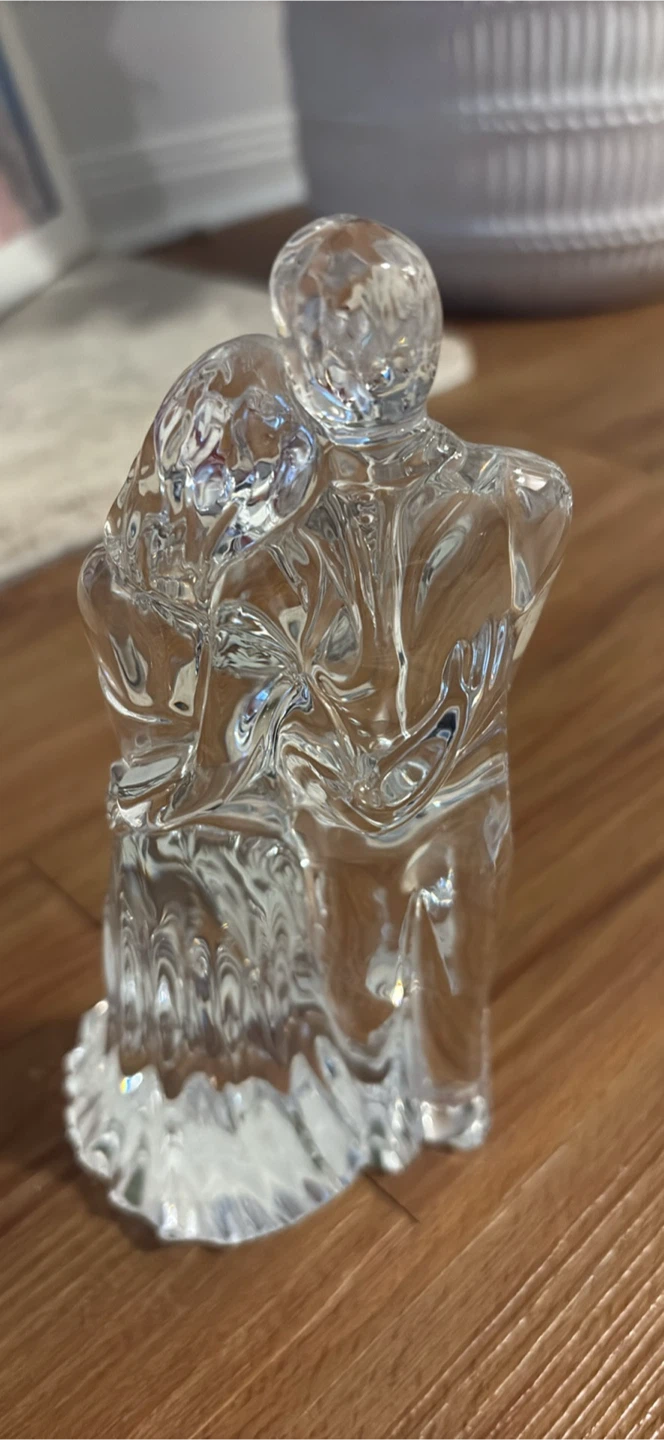 Waterford Crystal Wedding Couple Bride & Groom Sculpture - photo 3