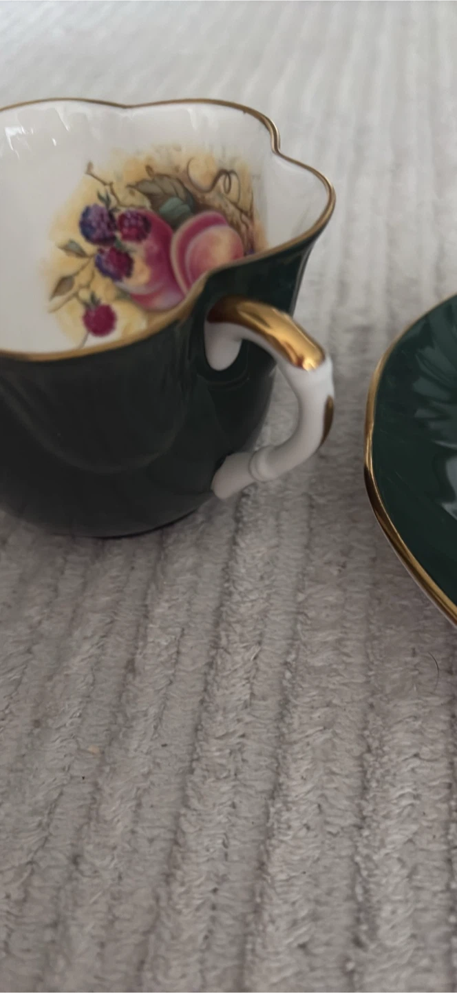 Staffordshire Fine Bone China Cup and Saucer - photo 3