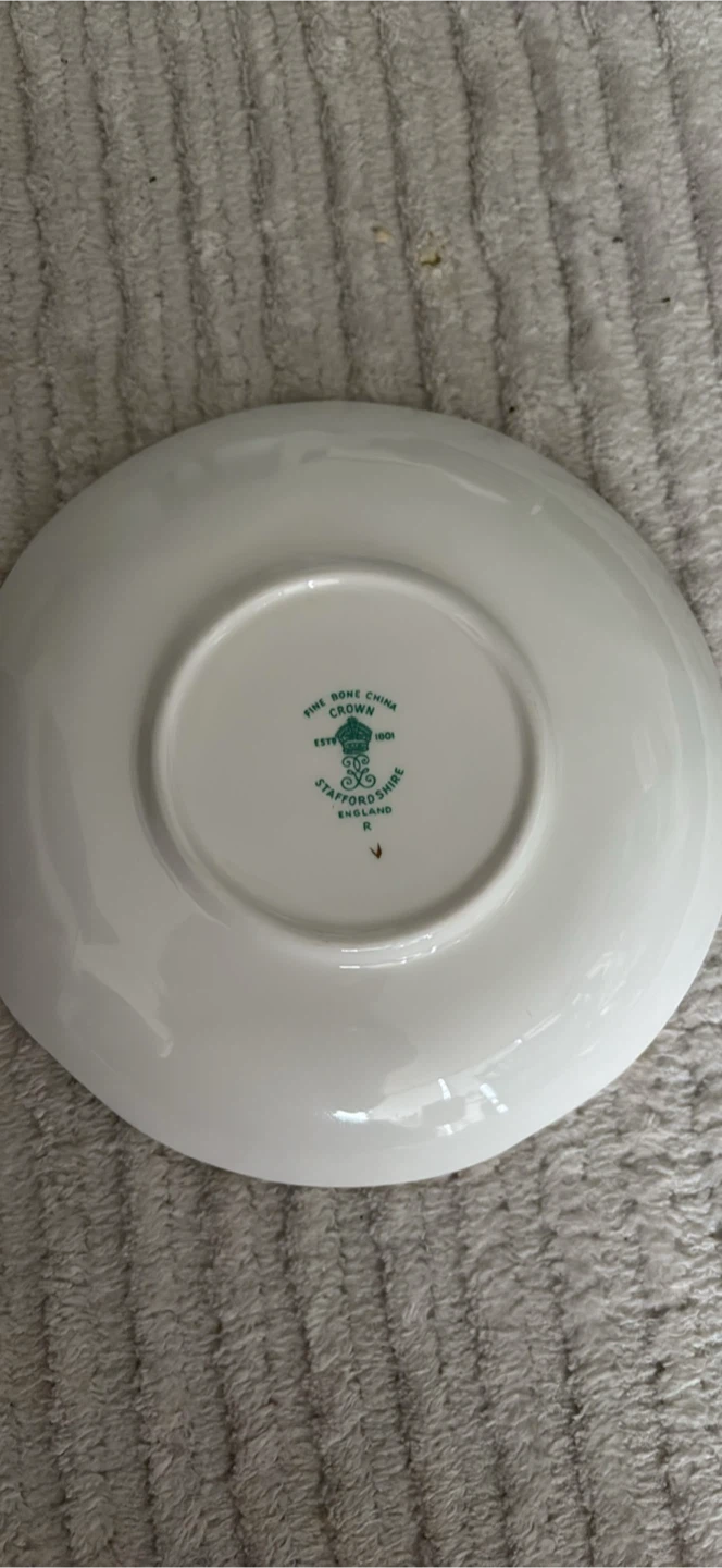 Staffordshire Fine Bone China Cup and Saucer - photo 5