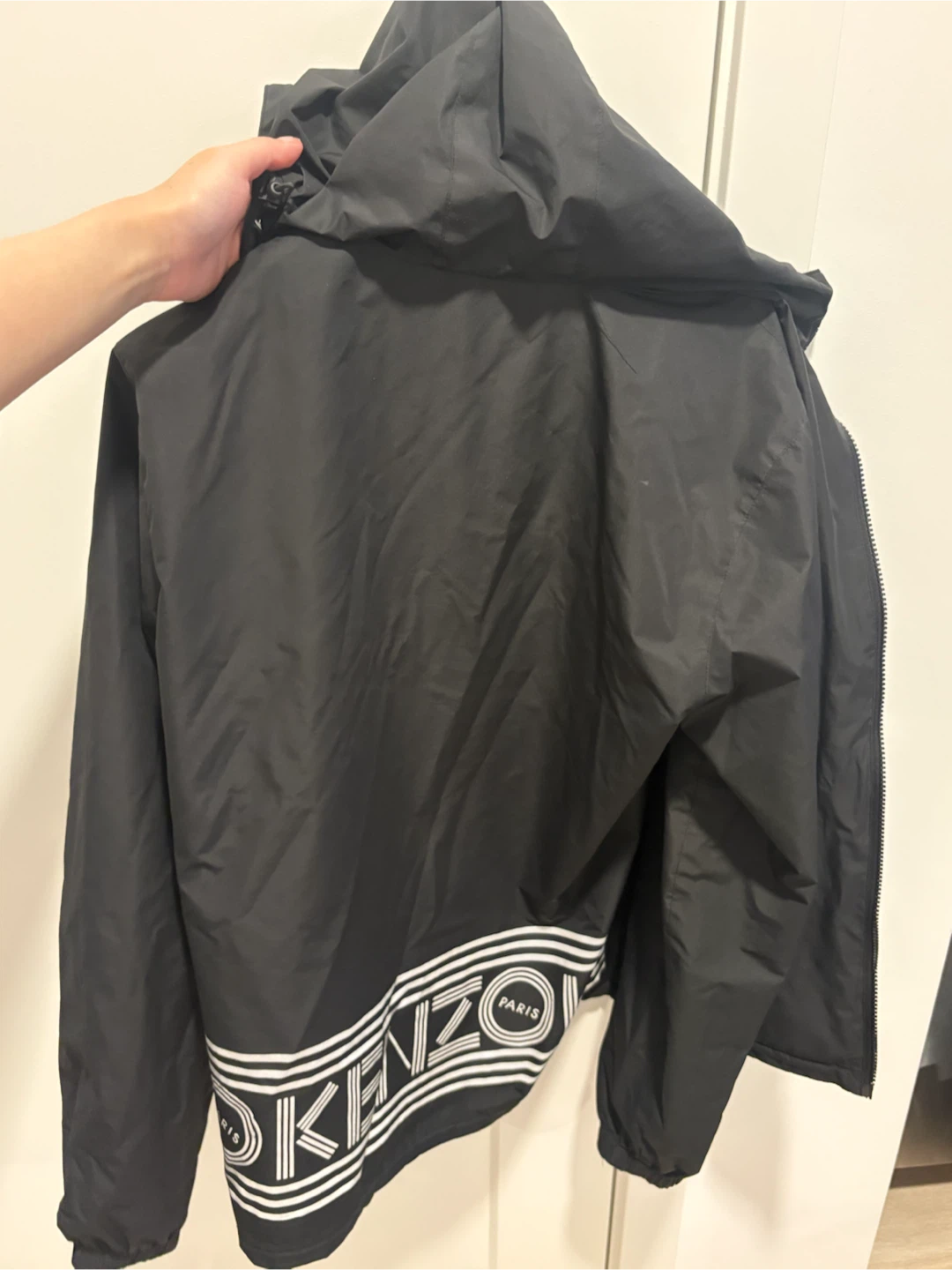 KENZO Black Hooded Reversible Windbreaker Jacket - photo 4