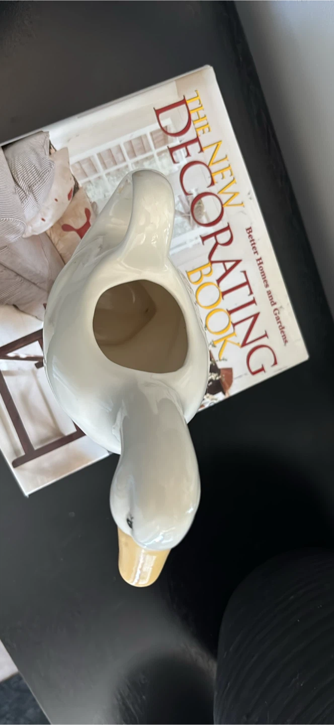 White Ceramic Duck Pitcher - photo 3
