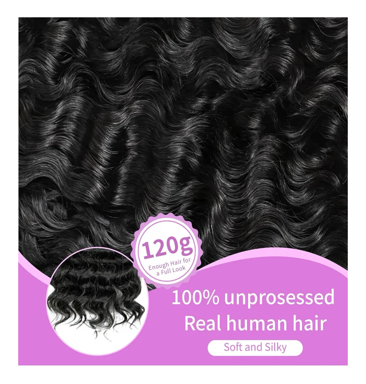 Brand New Feather Crochet Human Hair - Black - 18 inches - photo 3