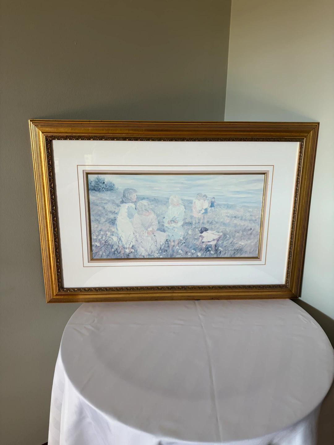 Framed Print of Children in a Field
