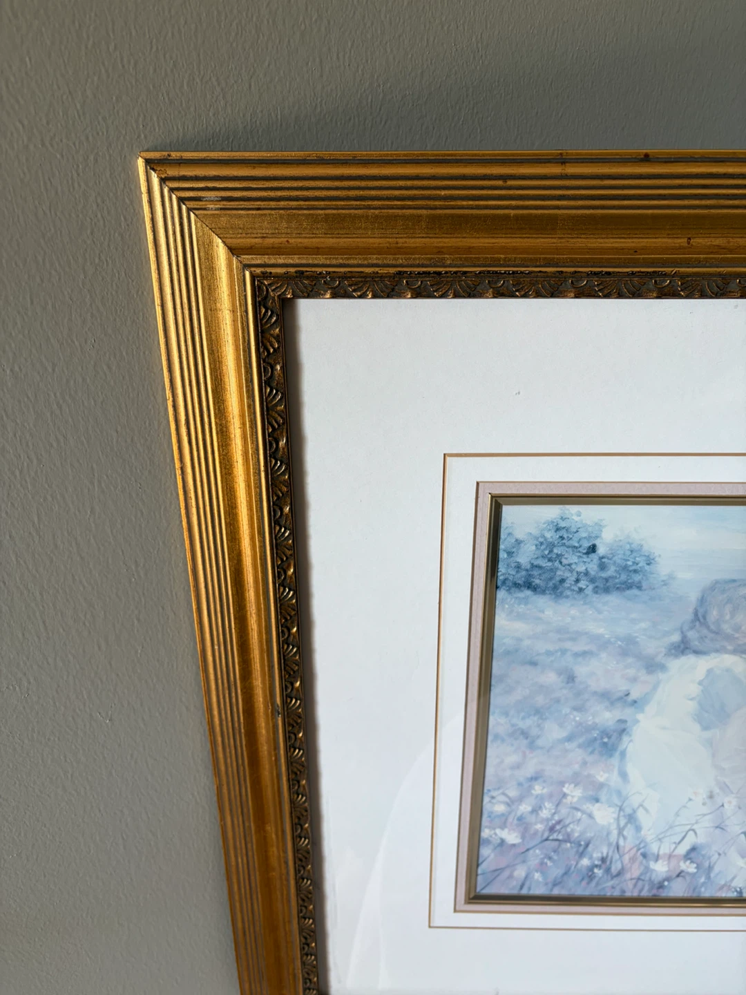 Framed Print of Children in a Field - photo 2