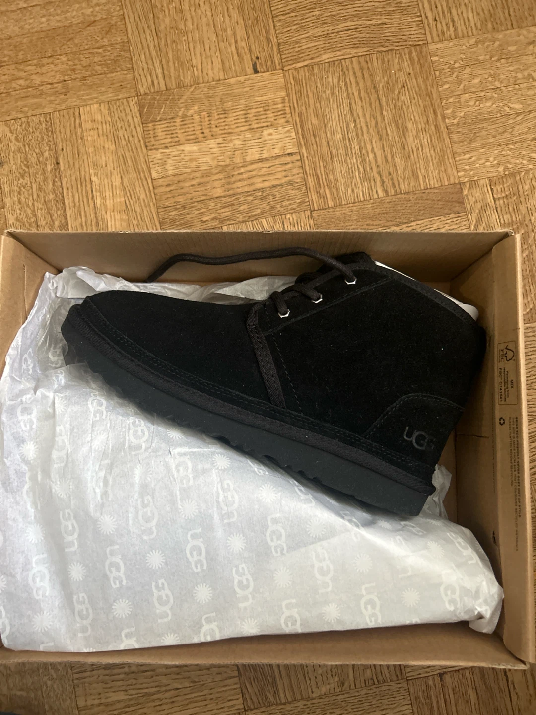 UGG Neumel II Black Suede Boots - Size 5