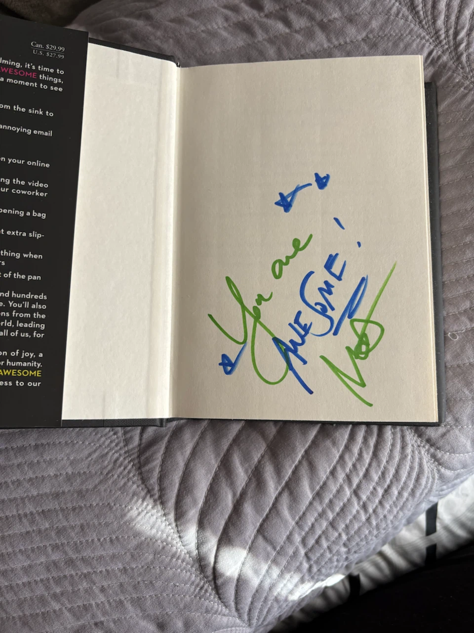 Neil Pasricha "Our Book of Awesome" Signed Book - photo 2