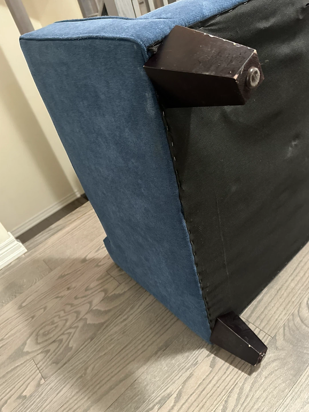 Blue Fabric Loveseat – Clean, Comfortable & Great Condition - photo 3