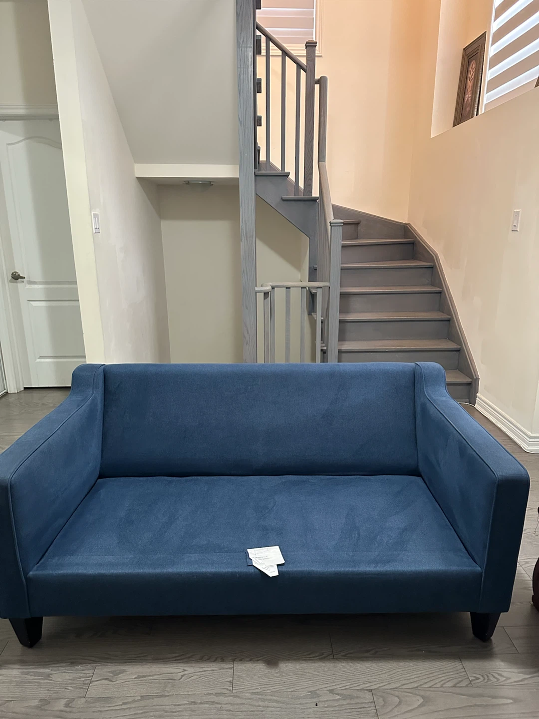 Blue Fabric Loveseat – Clean, Comfortable & Great Condition - photo 5