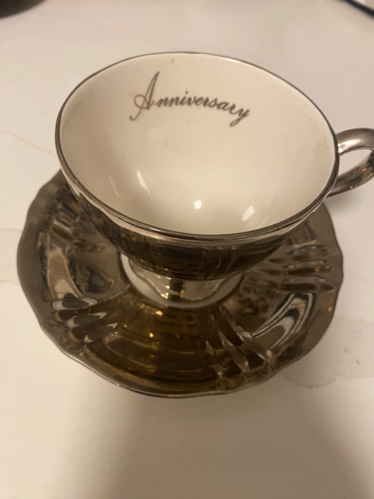Anniversary Teacup and Saucer Set