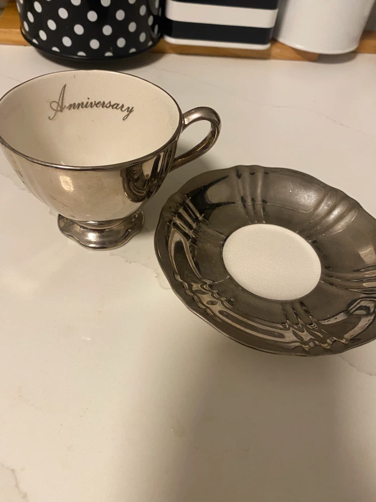 Anniversary Teacup and Saucer Set - photo 2