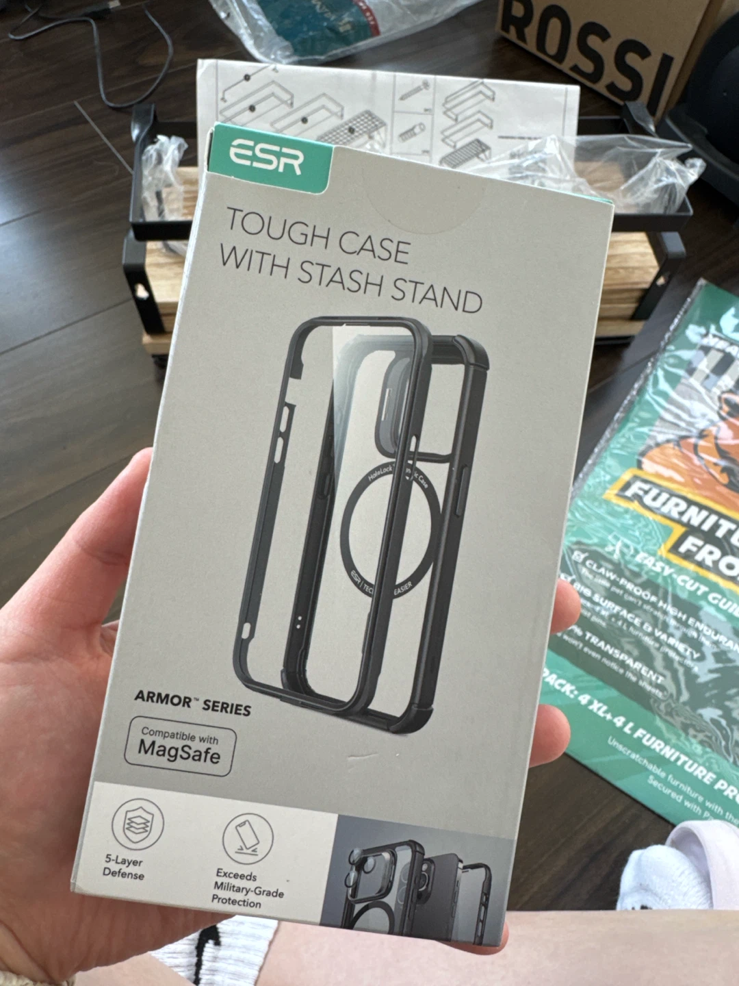 ESR Tough Case with Stash Stand for MagSafe