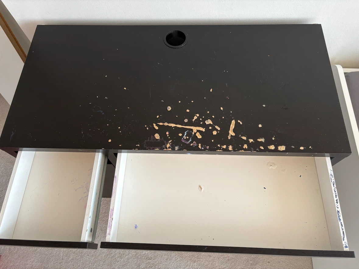 Dark Brown/ black  IKEA Desk with Cabinet and Drawers - photo 3