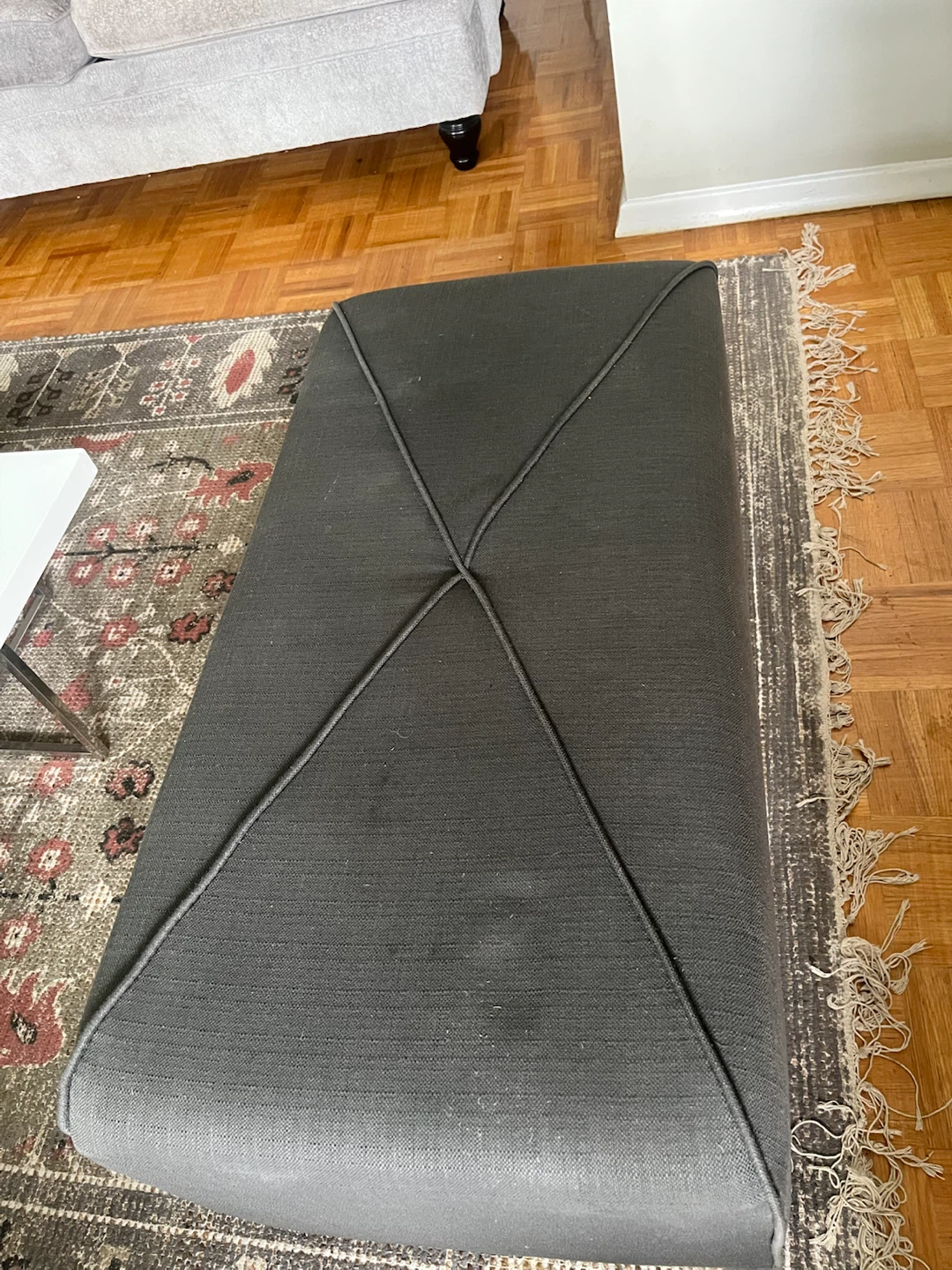 Modern Black Ottoman / Footstool – Excellent Condition - photo 2