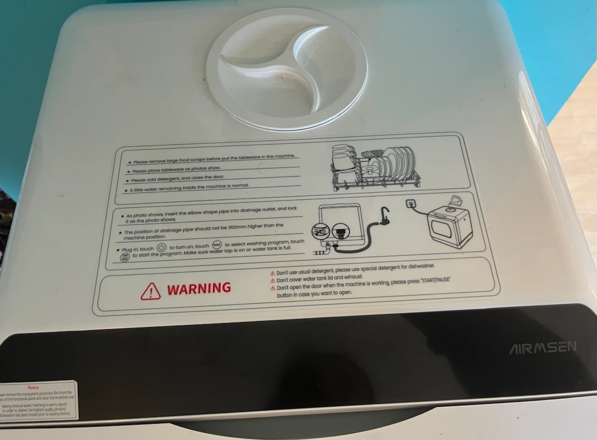 Airmesen Portable Countertop Dishwasher TDQR03 - photo 4