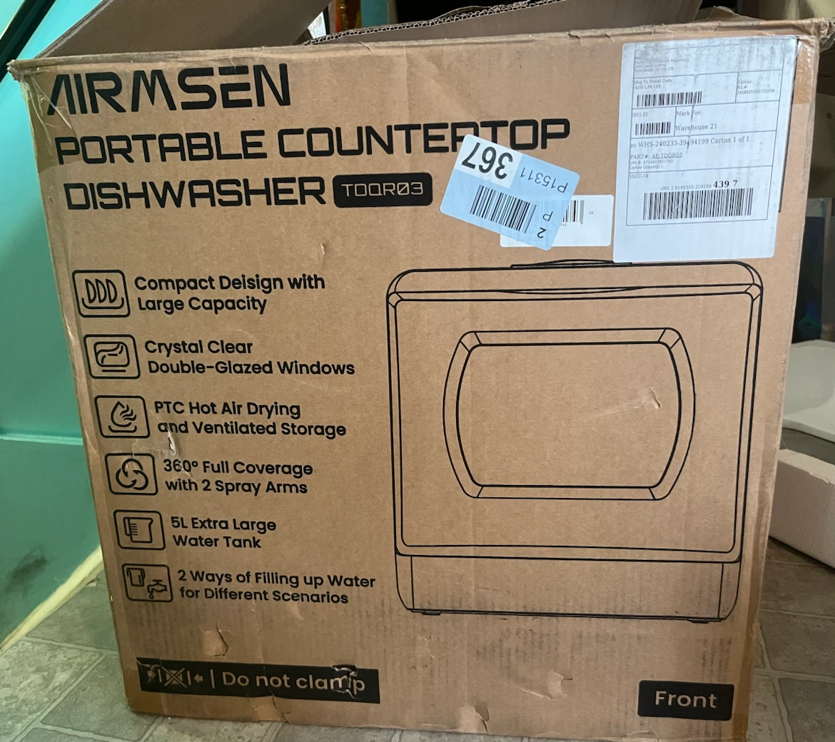 Airmesen Portable Countertop Dishwasher TDQR03 - photo 5