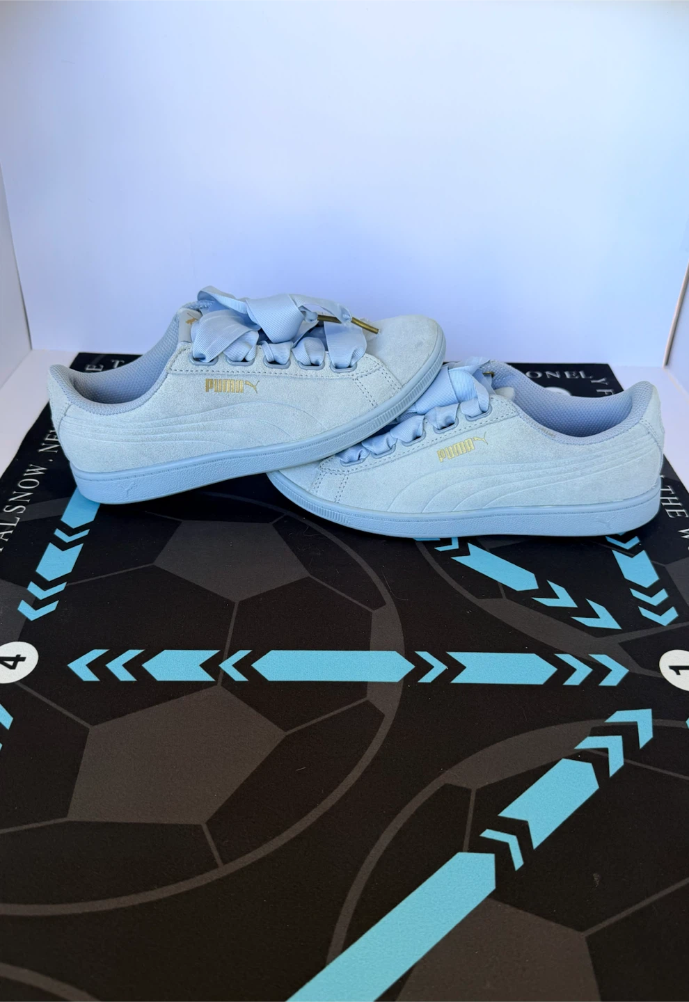 Puma Suede Ribbon Lace Sneakers - Sky Blue - photo 2